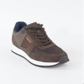 Mens Hackett London Eyelet Trainer HMS20854 898 Dark Brown Leather Lace Up Shoes